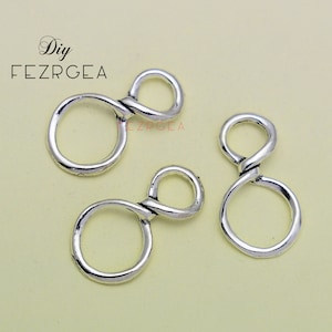 20 st. Antik silver 8 Infinity-koppling. Infinity-hängen. CY147