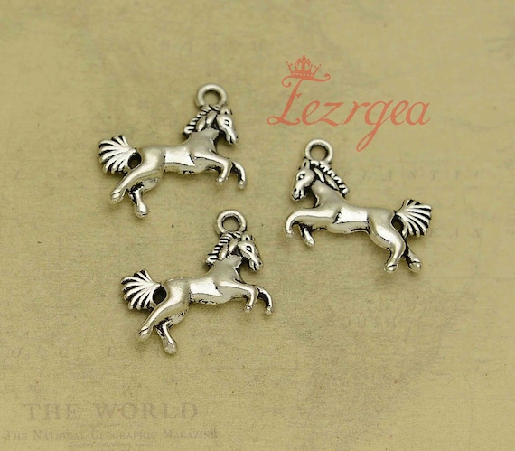 アンティークシルバー馬チャーム20個。動物ペンダント。CY340 - Etsy 日本