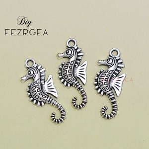 20PCS Antique silver hippocampus Charms.Sea life pendants. CY170