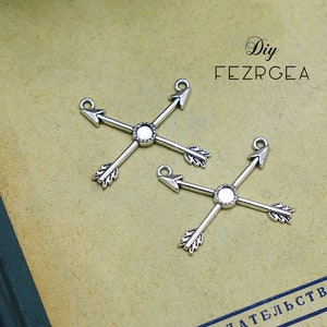 20 PCS Antike Silber Pfeilspitze Pfeil Charms.arrow Anhänger. CM497
