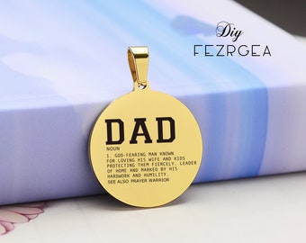 Dad Edelstahl Charm,Personalisierte Gravur Charms,Personalisierte Charms/Anhänger,Halskette Armreif Charms