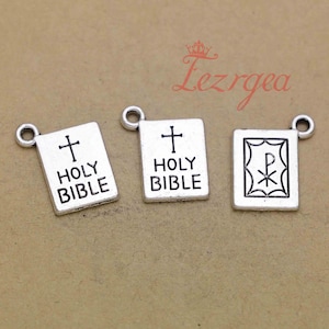 15PCS Antique silver Holy Bible charms. Religion pendants. CY295