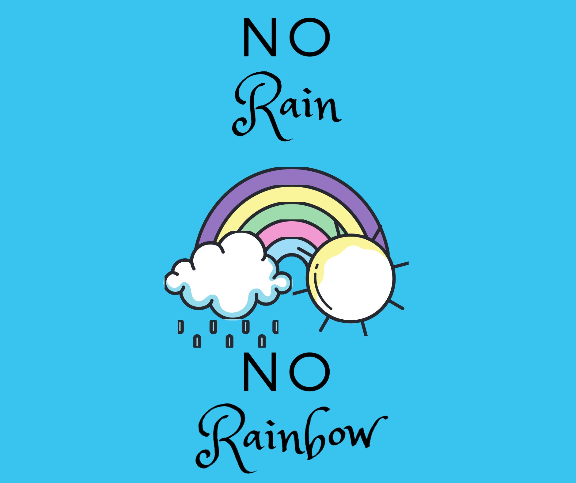 No Rain, No Rainbow Printable Etsy