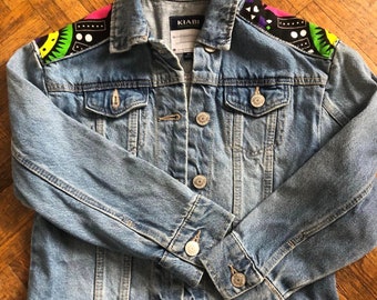 Veste en jean enfant customisée