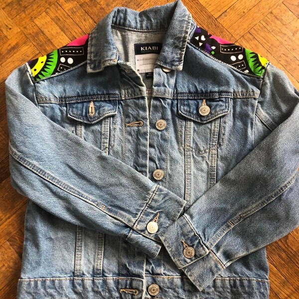 Veste en jean enfant customisée