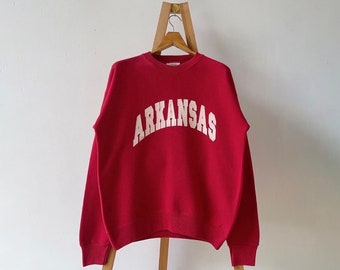 90s Arkansas athletic sweatshirt/ L