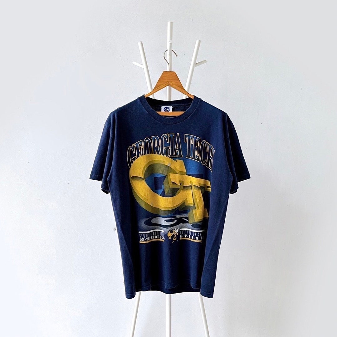 90s Tech Yellow Jackets Tshirt/ L Etsy