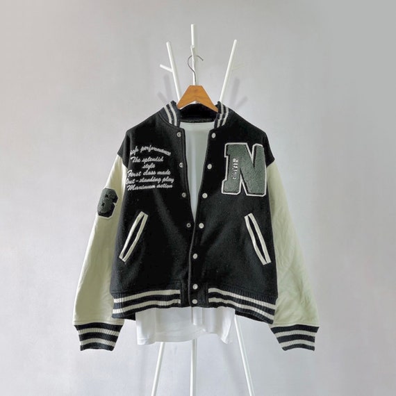 90s Backbones Attacker Varsity Jacket L Etsy