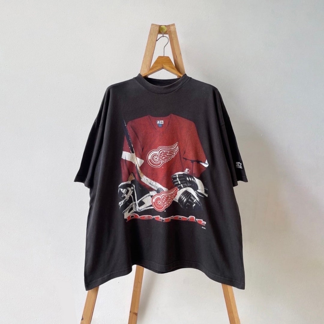 90s Detroit Red Wings NHL T-shirt/ XL - Etsy