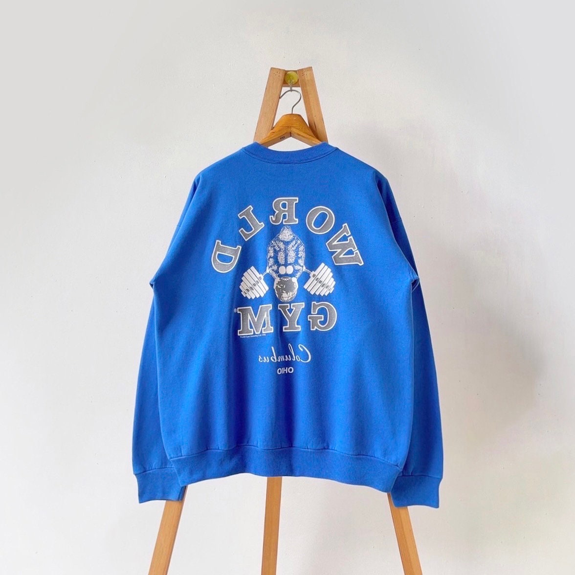 90s World Gym Columbus Ohio Athletic Sweatshirt L Etsy