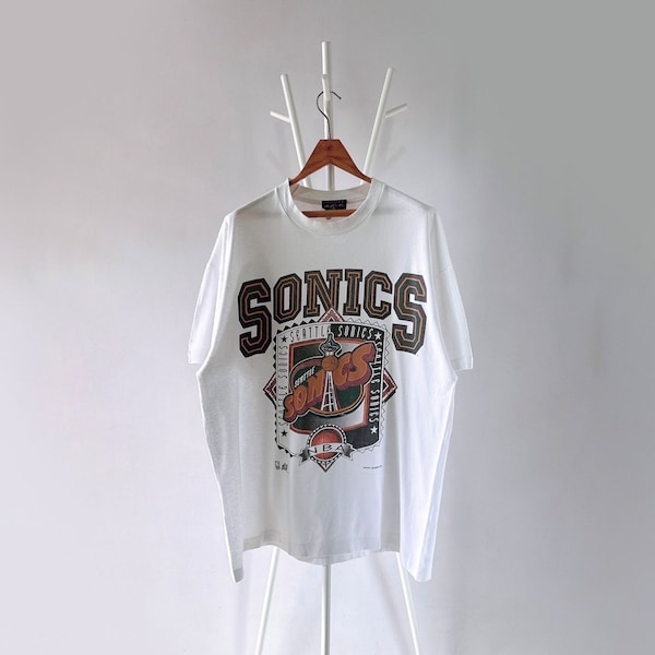 90s Seattle Sonics NBA t-shirt/ L