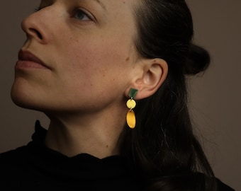 Boucles d'oreilles en pâte polymère, s a v a n n a