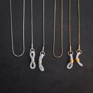 Glasses chain made of stainless steel or gold snake chain &quot; f l o w i n g sn a k e &quot;