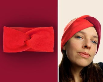 warm headband made of 100% cotton fleece