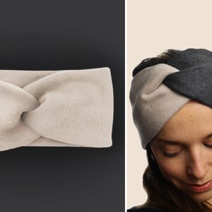 fluffy headband 100% cotton fleece