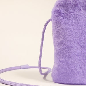 Cell phone bag made of plush lilac cozybag image 2