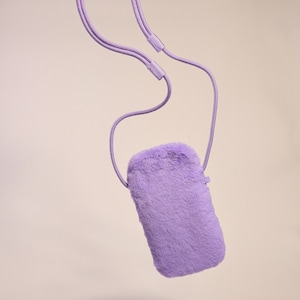 Cell phone bag made of plush lilac cozybag image 4