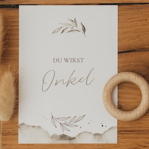 Postkarte Greenery - Du wirst Onkel