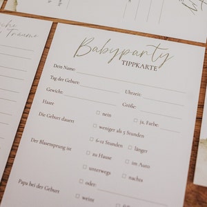 Baby Tippkarten Greenery - 10 Stück im Set (DIN A6)