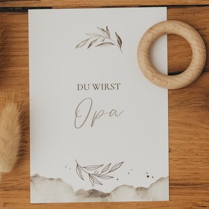 Postkarte Greenery - Du wirst Opa