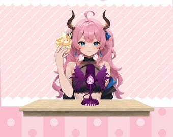Vtuber Purple Mic Asset: Fantasy PNG for VTube Studio