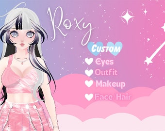 Vtuber Vroid Roxy- With 30 extra blendshape expressions
