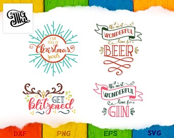 Download Let's get lit svg wine glass sayings svg christmas svg | Etsy