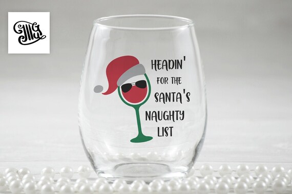 Download Free Christmas Wine Glass Svg Christmas Wine Svg Wine Sayings Etsy SVG DXF Cut File