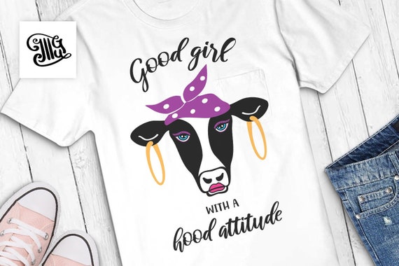 Download Free Heifer Svg Good Girl With A Hood Attitude Svg Heifer Bandana Etsy SVG Cut Files