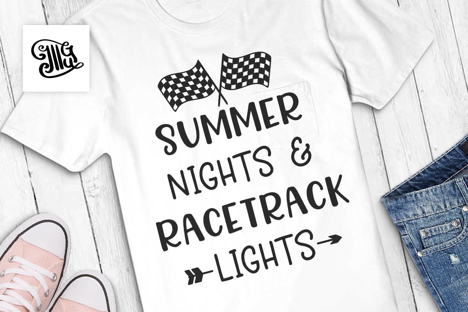 Download Summer Nights And Racetrack Lights Svg Racetrack Svg Summer Etsy