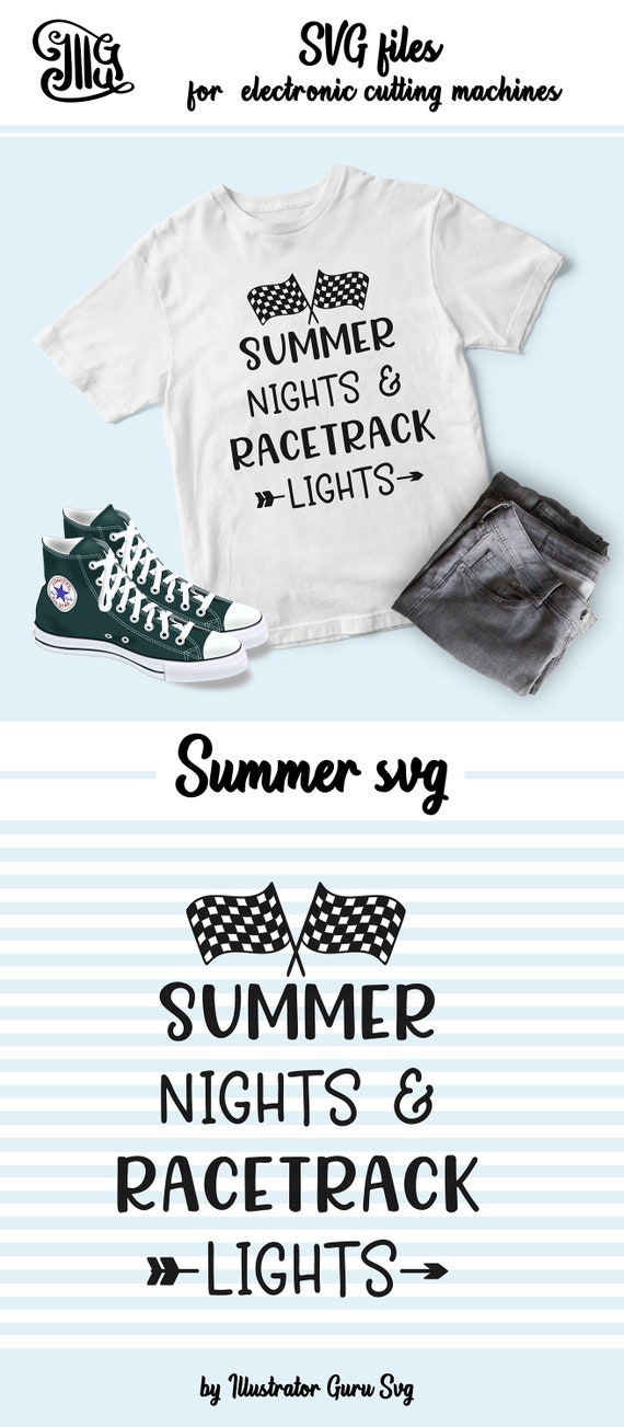 Download Summer Nights And Racetrack Lights Svg Racetrack Svg Summer Etsy