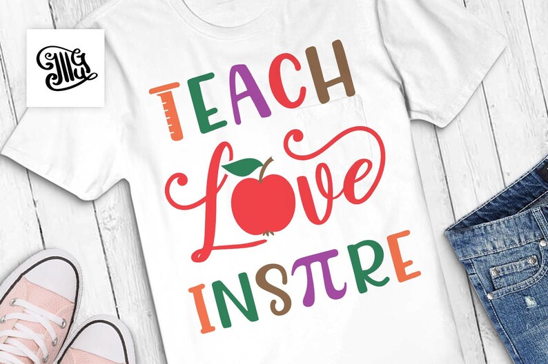 Download Math Teacher Svg Teach Love Inspire Svg Teacher Shirt Svg Etsy