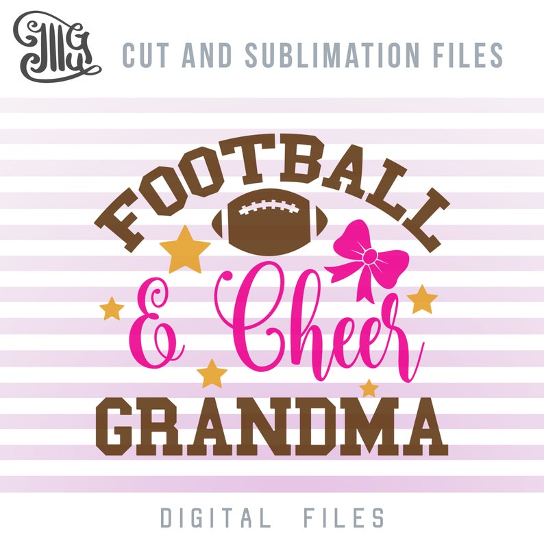 Download Football And Cheer Grandma Svg Cheer Sublimation Cheerleader Etsy