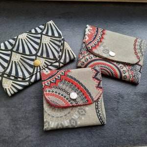 Portmonnaies aus Canvasstoff mit Art Deco Muster oder Mandala - Muster, vielseitig verwendbar