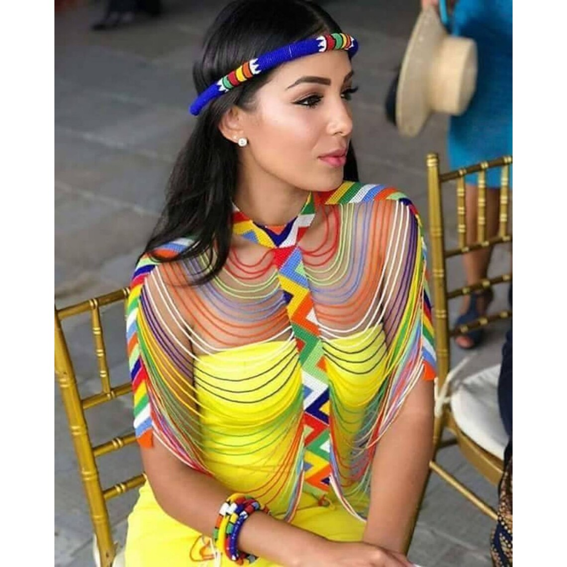 Zulu Full Beaded Vest handmade Zulu Beadsl Zulu Beaded Etsy