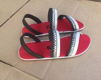 Zulu rubber sandals African shoes summer slides slip on's traditional shoes