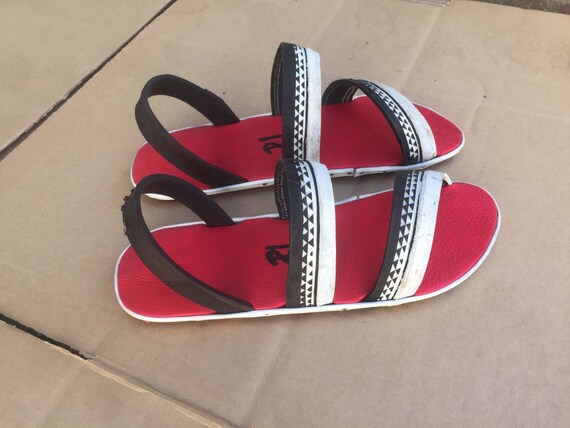 Zulu Rubber Sandals African Shoes Summer Slides Slip On display picture 1