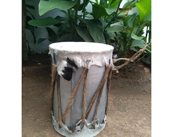 Medium Zulu Drum Authentic Cowhide African drums/ African musical instrument handmade & fair trade drums small size made of real cowskin