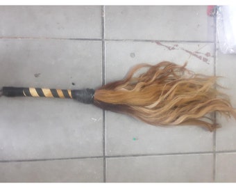 100% Zulu African Cowtail Trukere Broom & Brown Fly Whisk – Authentic Wedding Amashoba and Traditional Regalia