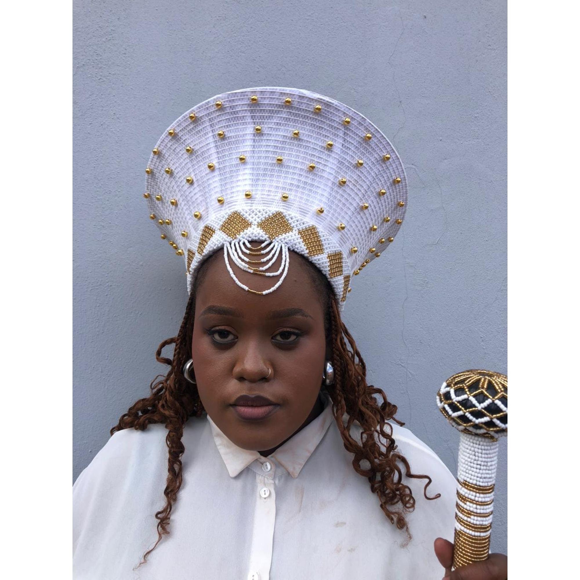 Adult size - White Freedon hand African Bucket hat by Tribe Afrique main image 0