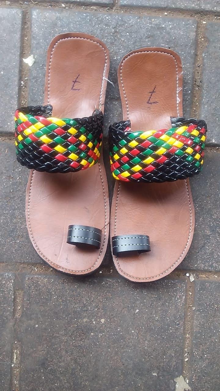 African made sandals Maasai Kenyan Sandals - African Shoes - African Clothing main image 4