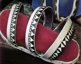 Zulu rubber sandals African shoes summer slides slip on's traditional shoes