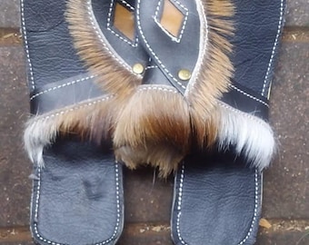 Authentic Zulu Imbadada Sandals Made from Genuine Springbok Hide And Tyres – Traditional Handmade African Footwear