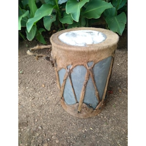 Medium Zulu Drum Authentic Cowhide African drums/ African musical instrument handmade & fair trade drums small size made of real cowskin