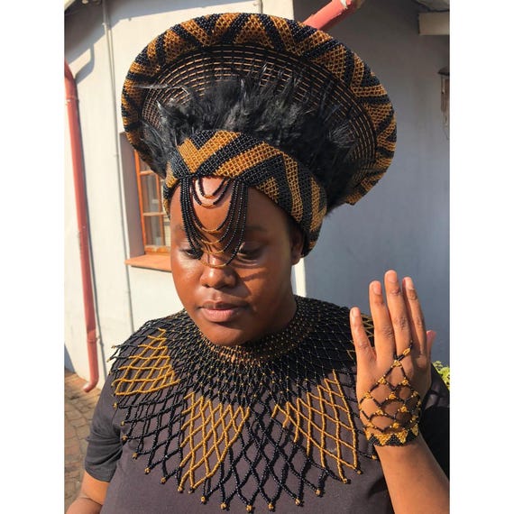 Zulu Tribe Headdress African Tribe Headdress Original Female