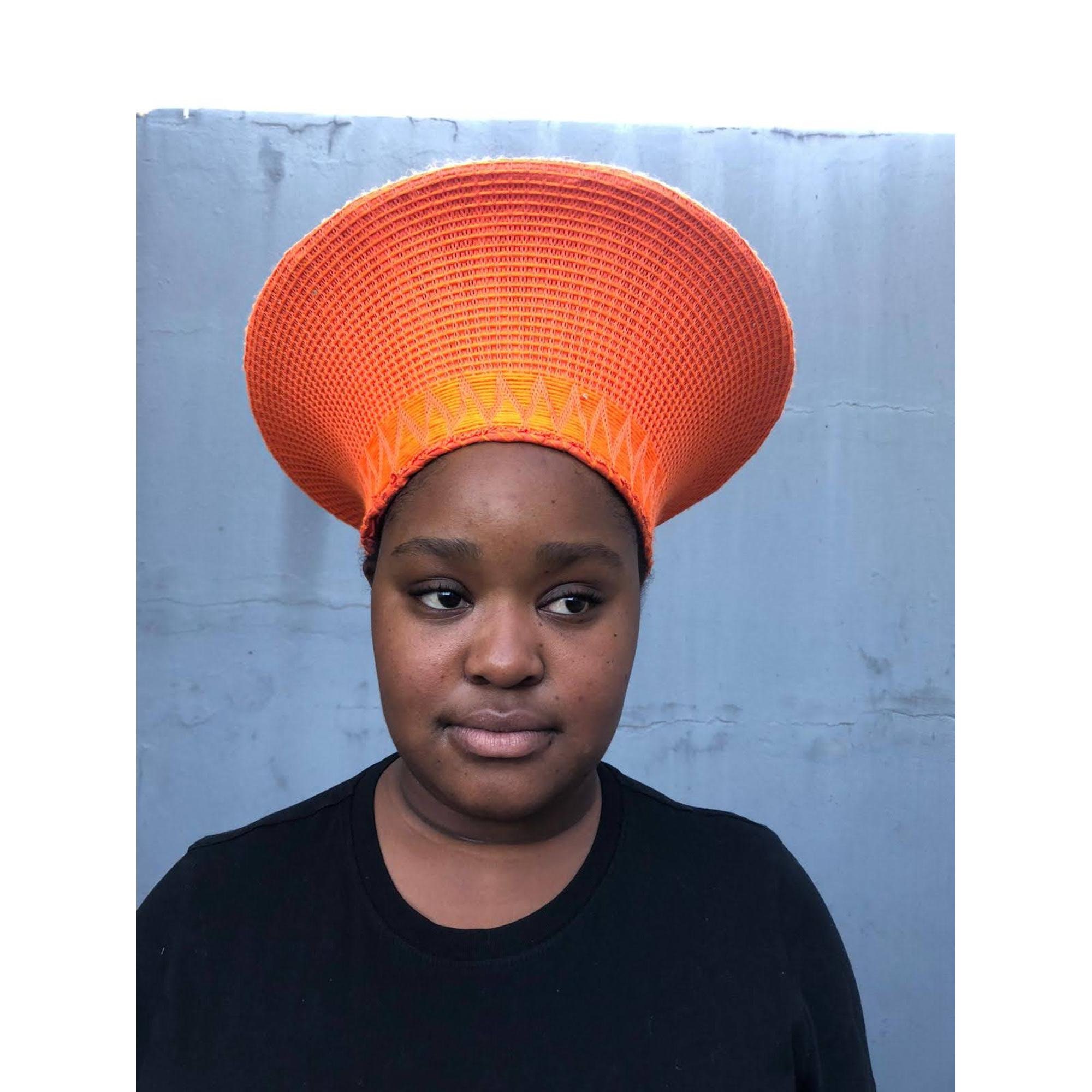 Orange or Yellow Zulu Hati Large Zulu Hat | African Hat | Isicholo