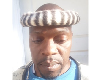 男性用の王族ウンケレ・ズールー族のアフリカ民族帽子、アフリカ民族