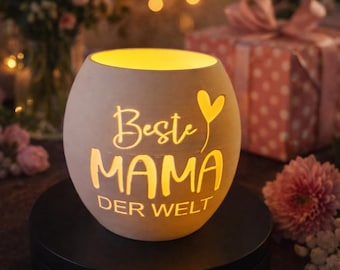 Beste Mama der Welt – Leuchtendes Windlicht aus dem 3D-Druck