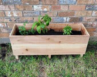 Cedar Planter Box, Planter With Legs, Cedar Garden Box, Outdoor Planter, Cedar Planter, Raised Garden Bed