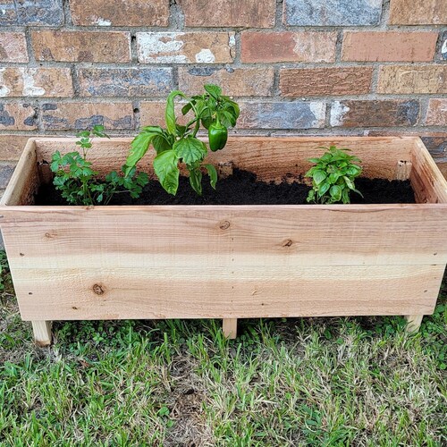 Beautiful Cedar Garden Bed Etsy